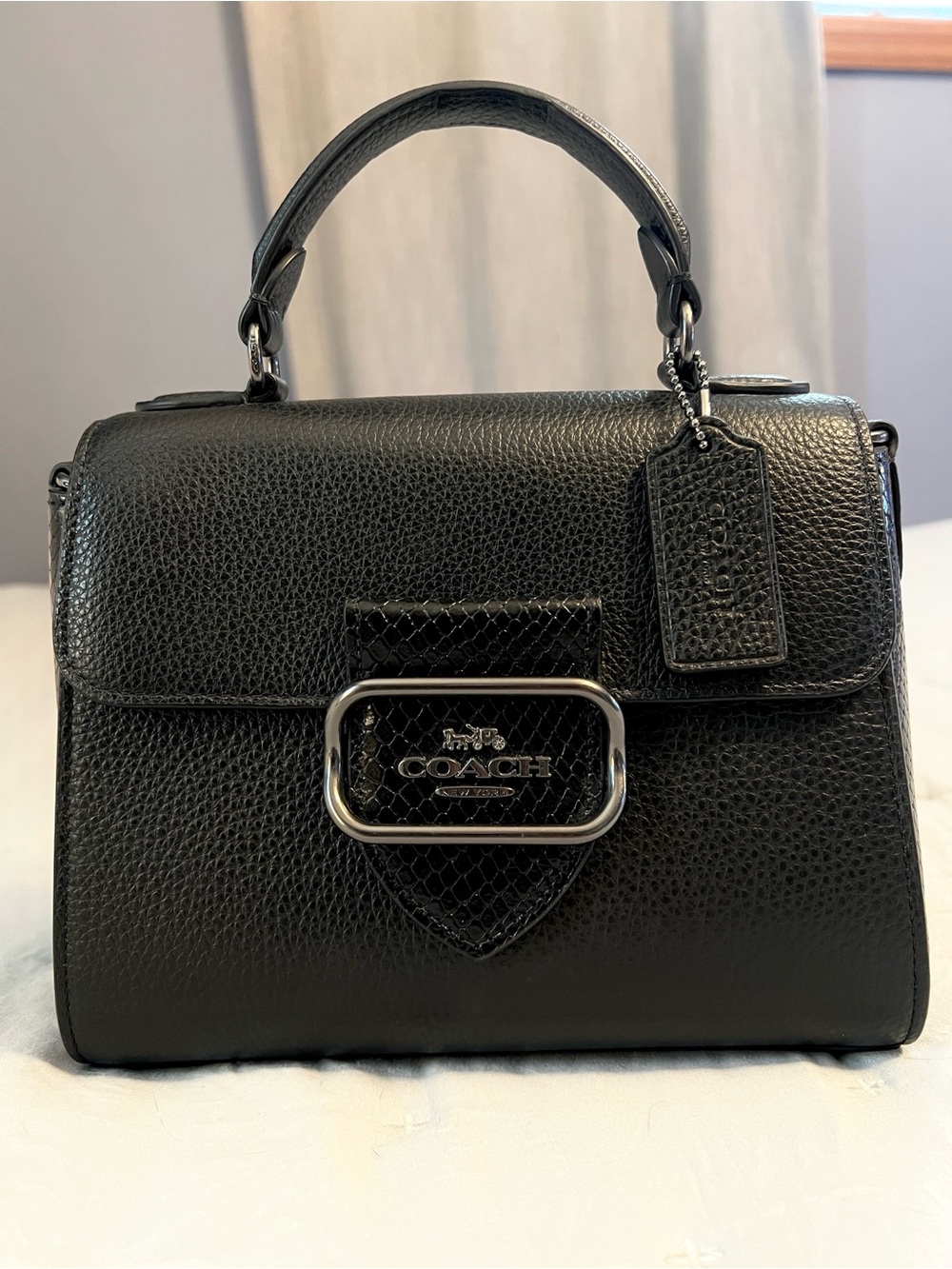 Coach Classic Leather Morgan Top Handle Satchel Bag - Picture 9 of 9